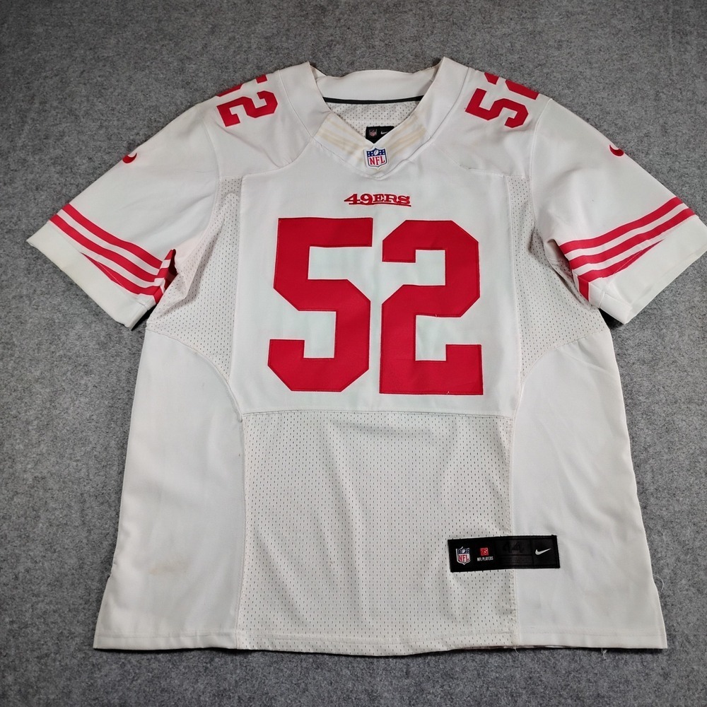 Nike San Francisco 49ers Patrick Willis‎ 52 Elite Jersey White Mens 44 Stitched